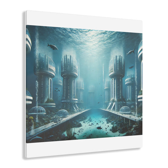 Futuristic Underwater Cityscape Acrylic Print