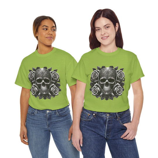 Skull and Roses Halloween T-Shirt