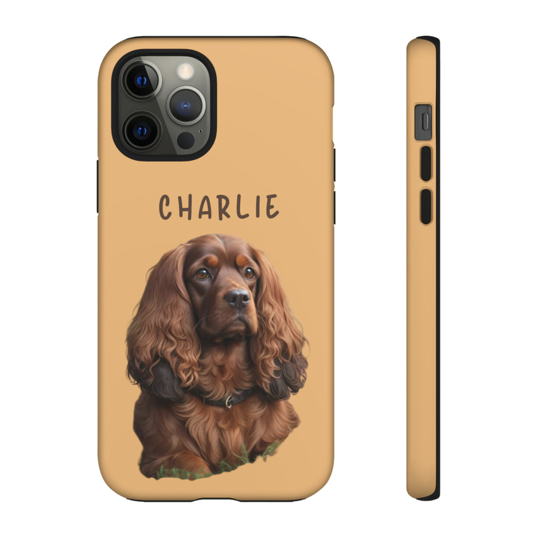 Custom Cocker Spaniel Pet Phone Case with Photo and Name - Dog Lover's Choice - Creative Canvas Corner