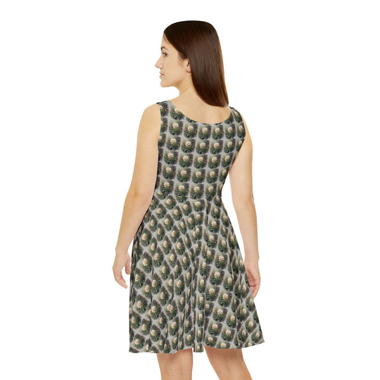 Botanical Sketch Vibe Women Skater Dress - Creative Canvas Corner