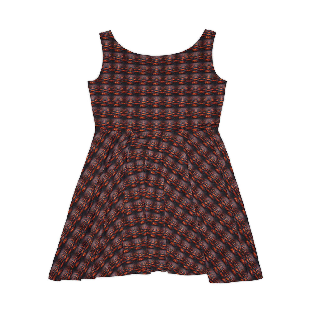 Lava Grid Vibe Women Skater Dress - Creative Canvas Corner