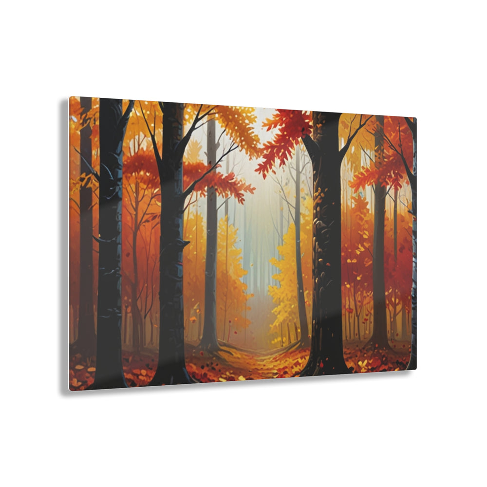 🍂 Vibrant Autumn Forest: A Symphony of Red, Orange, and Yellow Leaves 🍁 - Creative Canvas Corner