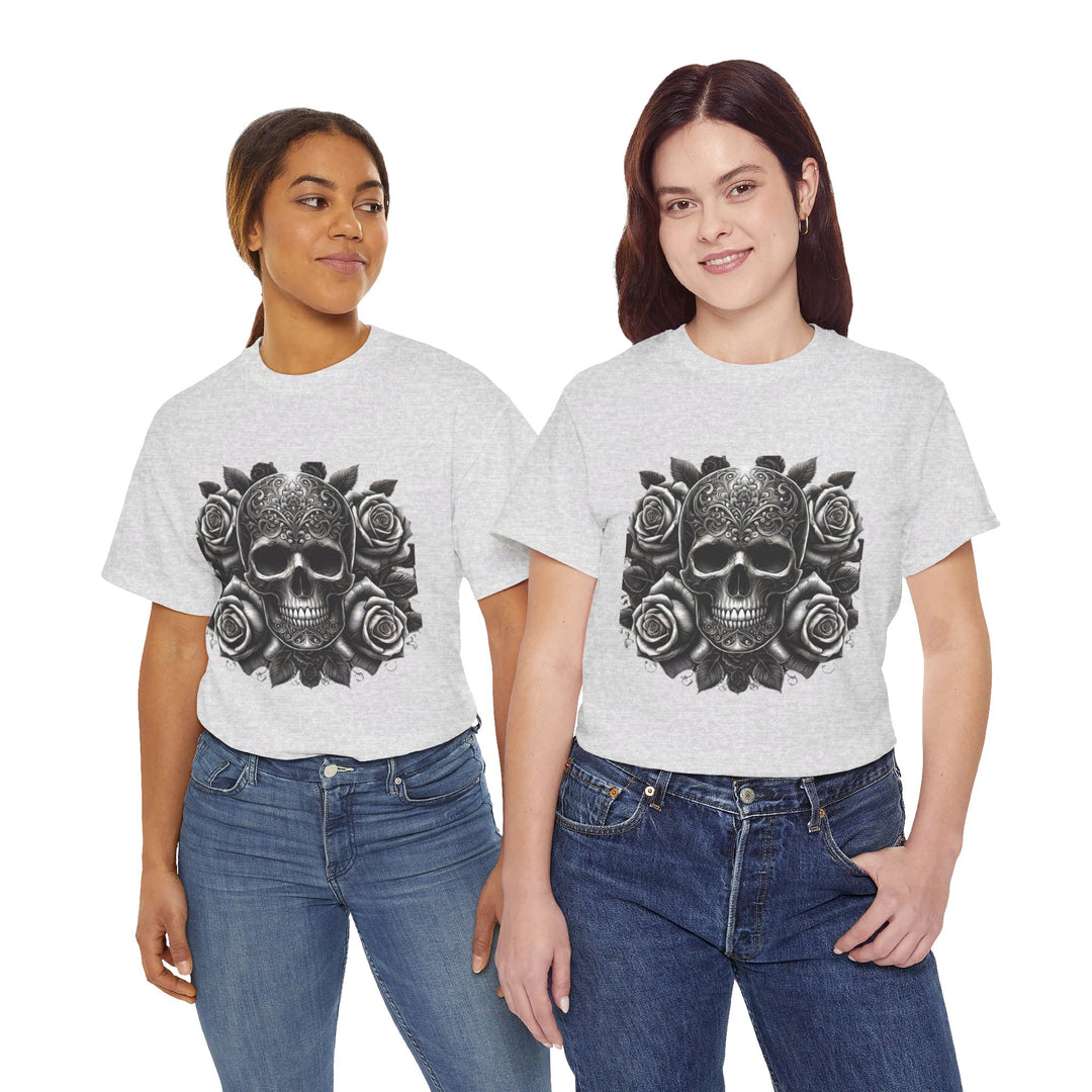 Skull and Roses Halloween T-Shirt