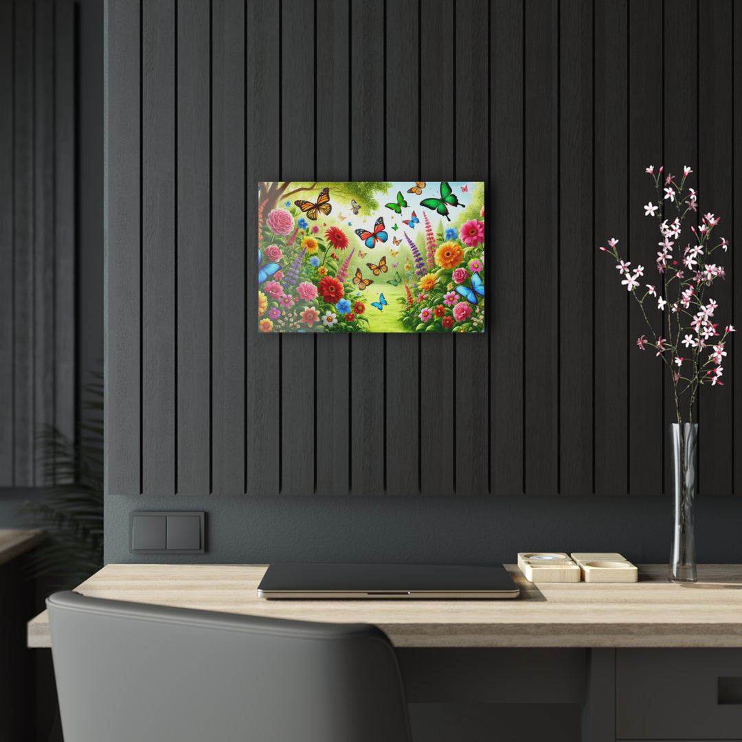 Daylight Garden Magic - Butterflies Acrylic Painting