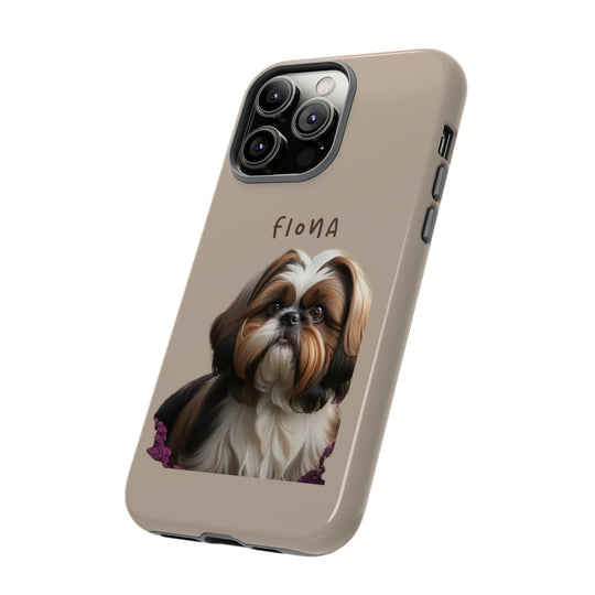 Custom Shih Tzu Pet Phone Case with Photo and Name - Dog Lover's Gift - Creative Canvas Corner