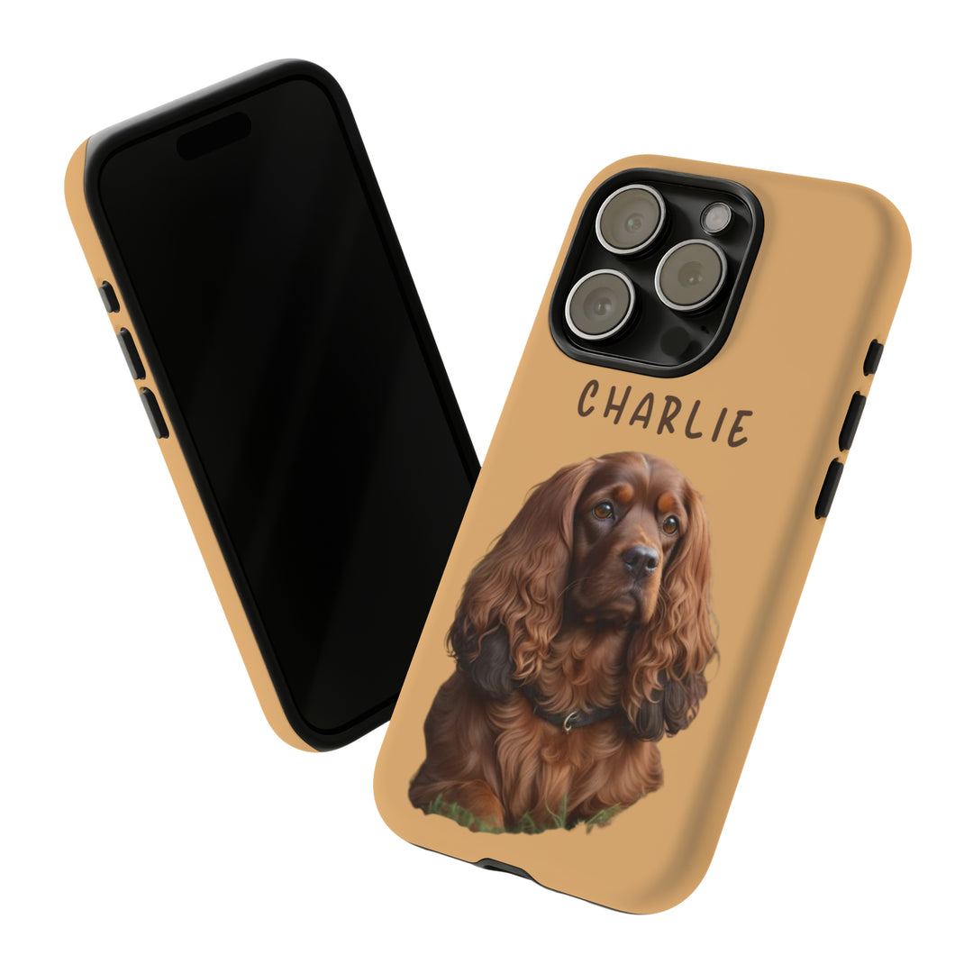 Custom Cocker Spaniel Pet Phone Case with Photo and Name - Dog Lover's Choice - Creative Canvas Corner