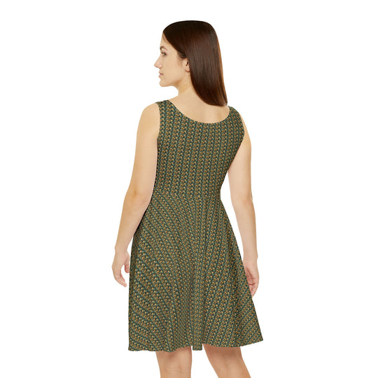 Tessellated Leaf Skater Dress