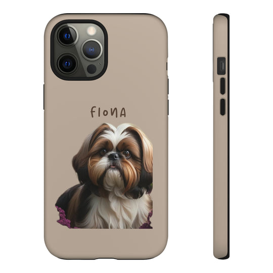 Custom Shih Tzu Pet Phone Case with Photo and Name - Dog Lover's Gift - Creative Canvas Corner