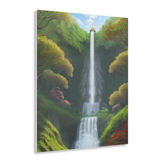 🌿 Serene Waterfalls: Nature's Green Oasis 🌊 🍃 Enchanting Waterfalls in Lush Greenery 🌳 - Creative Canvas Corner