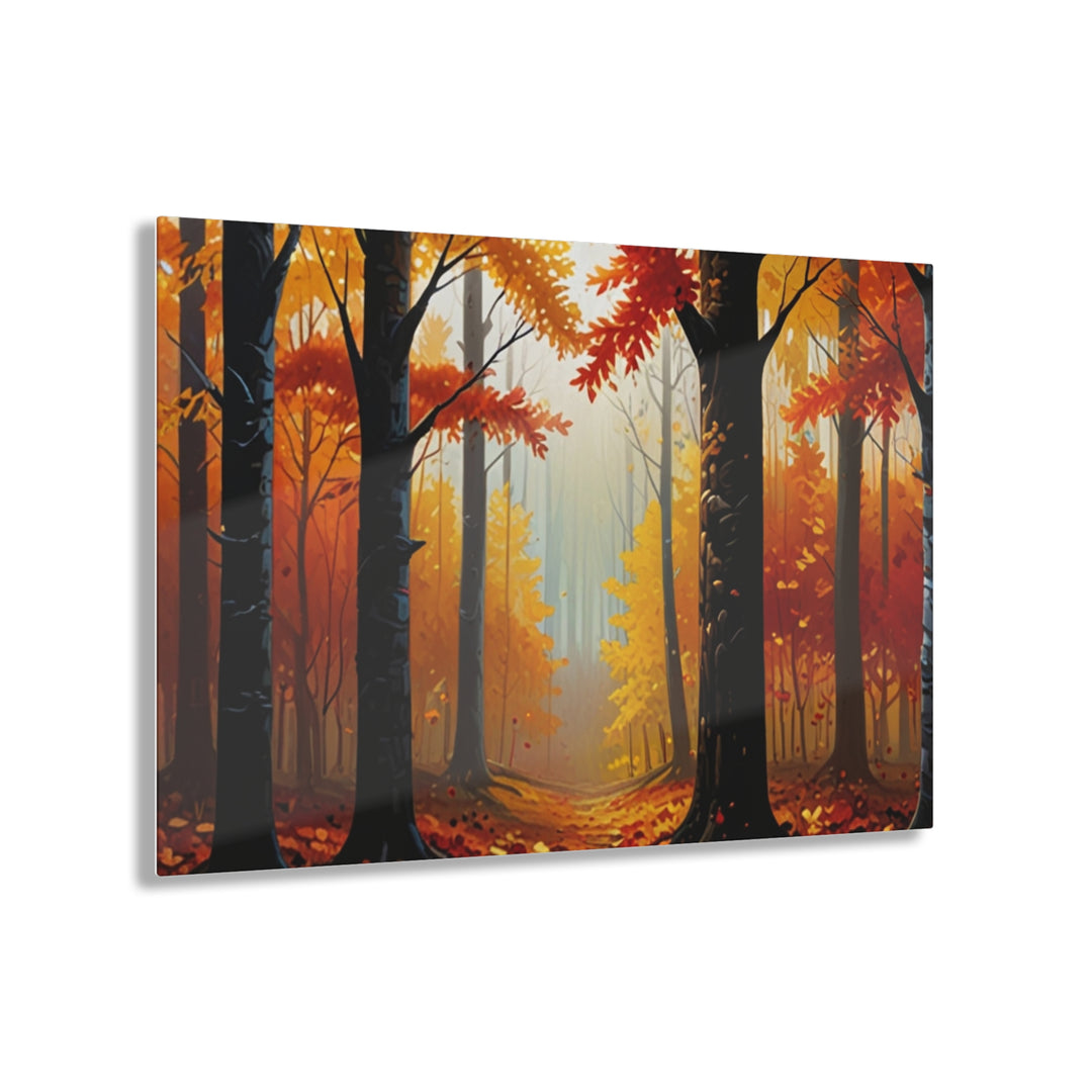 🍂 Vibrant Autumn Forest: A Symphony of Red, Orange, and Yellow Leaves 🍁 - Creative Canvas Corner