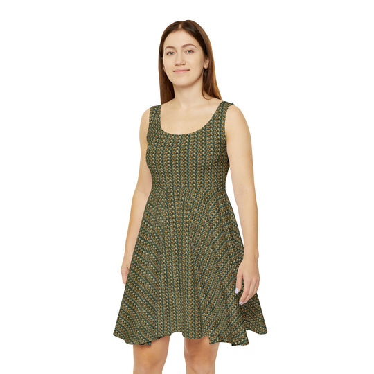 Tessellated Leaf Skater Dress