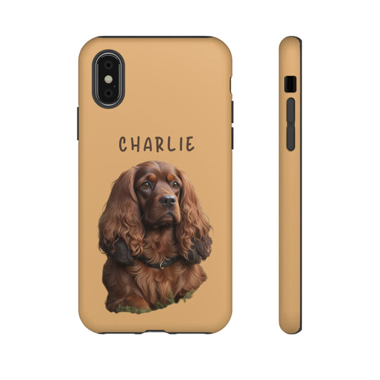 Custom Cocker Spaniel Pet Phone Case with Photo and Name - Dog Lover's Choice - Creative Canvas Corner