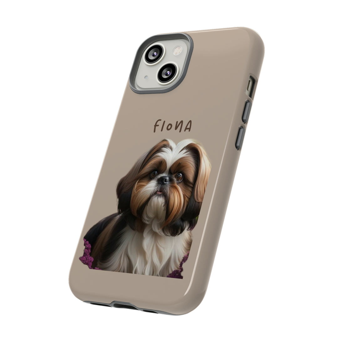 Custom Shih Tzu Pet Phone Case with Photo and Name - Dog Lover's Gift - Creative Canvas Corner