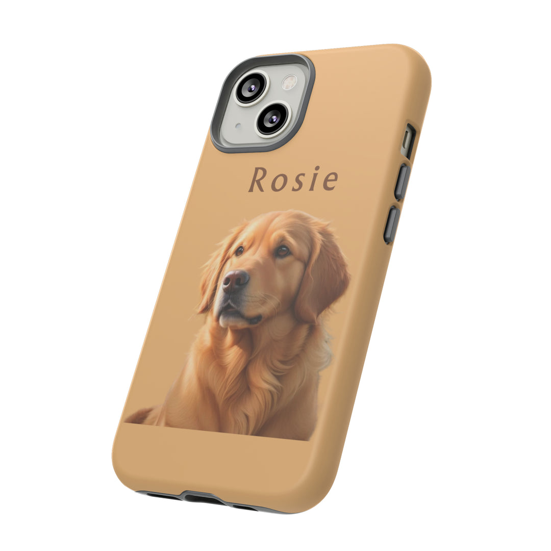 Golden Retriever Phone Case Using Pet Photo + Name Dog Phone Case iPhone Case - Creative Canvas Corner