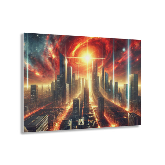 Solar Flare Cityscape Acrylic Print