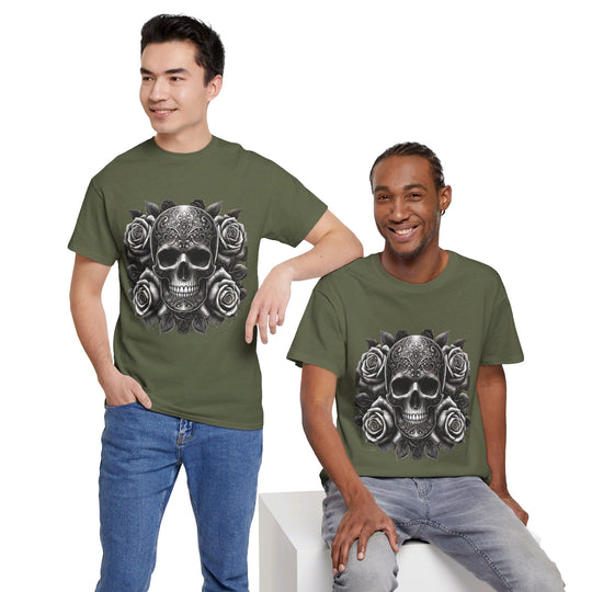 Skull and Roses Halloween T-Shirt