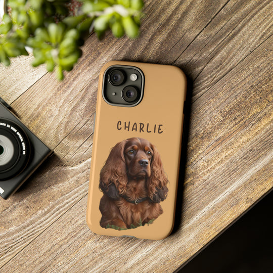 Custom Cocker Spaniel Pet Phone Case with Photo and Name - Dog Lover's Choice - Creative Canvas Corner