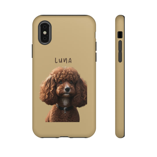 Custom Poodle Pet Phone Case with Photo and Name - Dog Lover's Choice - Creative Canvas Corner