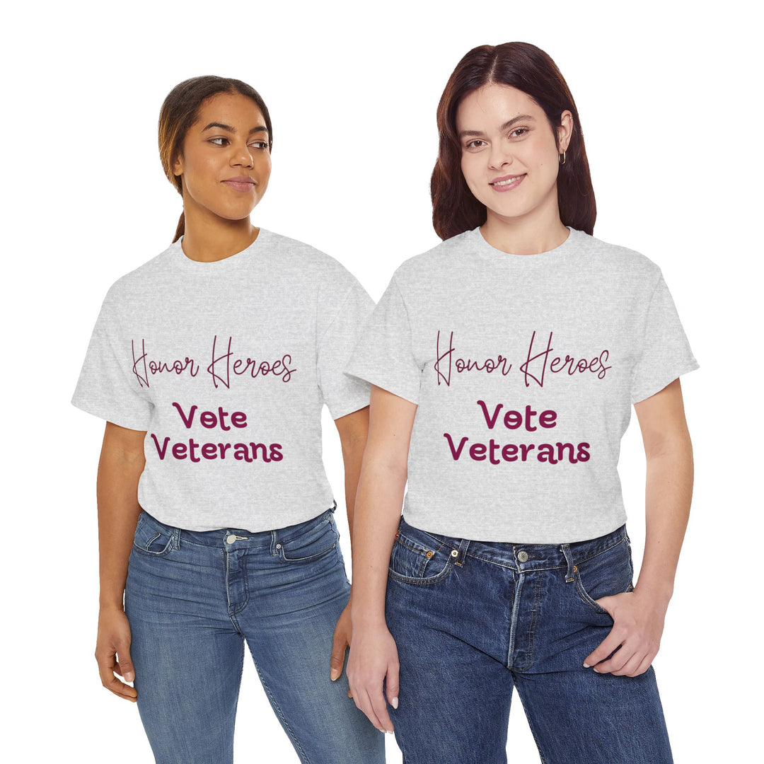 🗳️ Vote for Veterans: Honoring Our Heroes T-Shirt 🎖️ - Creative Canvas Corner