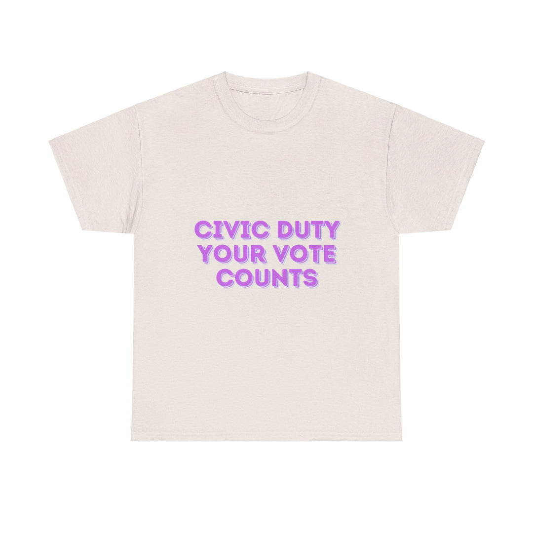 Civic Duty T-Shirt - Your Vote Counts