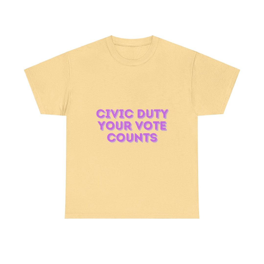 Civic Duty T-Shirt - Your Vote Counts