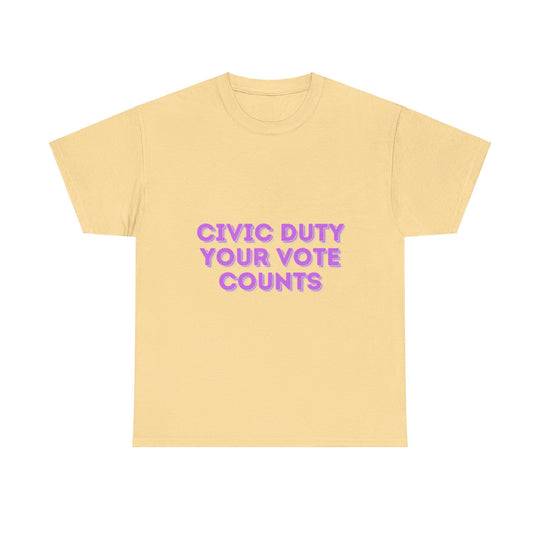 Civic Duty T-Shirt - Your Vote Counts