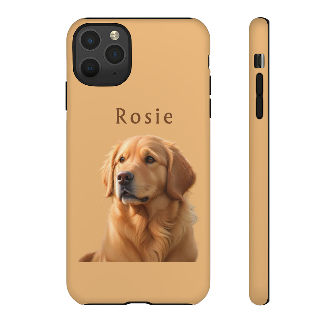 Golden Retriever Phone Case Using Pet Photo + Name Dog Phone Case iPhone Case - Creative Canvas Corner