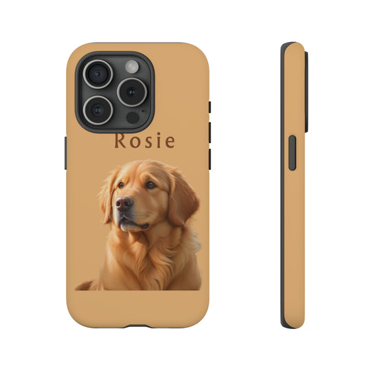 Golden Retriever Phone Case Using Pet Photo + Name Dog Phone Case iPhone Case - Creative Canvas Corner