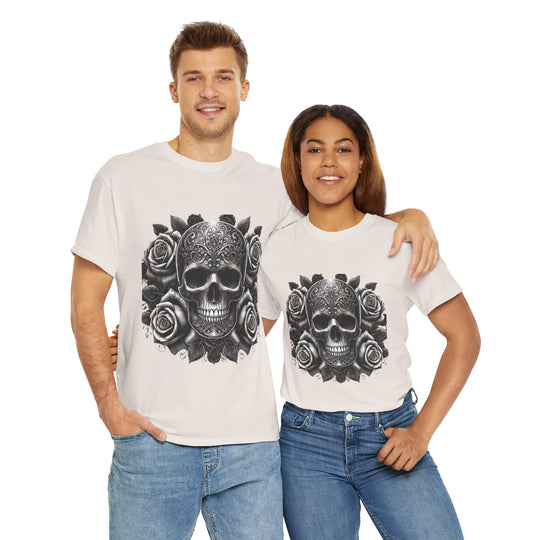 Skull and Roses Halloween T-Shirt