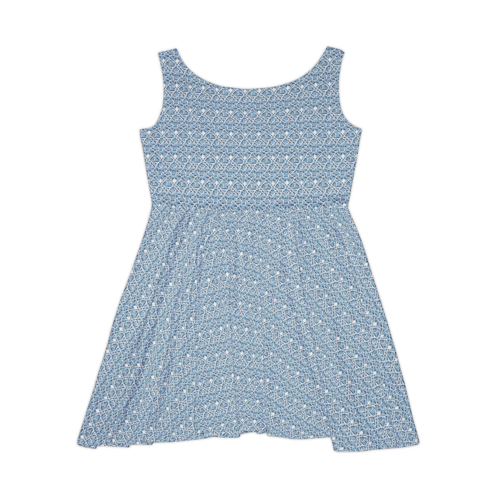 Baby Blue Cutout Skater Dress: Playful Edge - Creative Canvas Corner