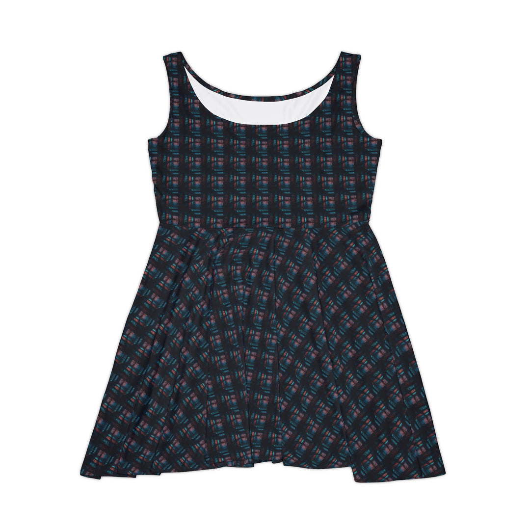 Burnt Neon Vibe Women Skater Dress - Creative Canvas Corner