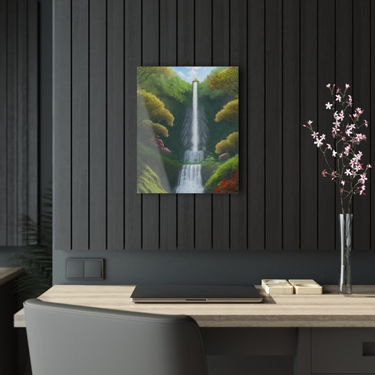 🌿 Serene Waterfalls: Nature's Green Oasis 🌊 🍃 Enchanting Waterfalls in Lush Greenery 🌳 - Creative Canvas Corner