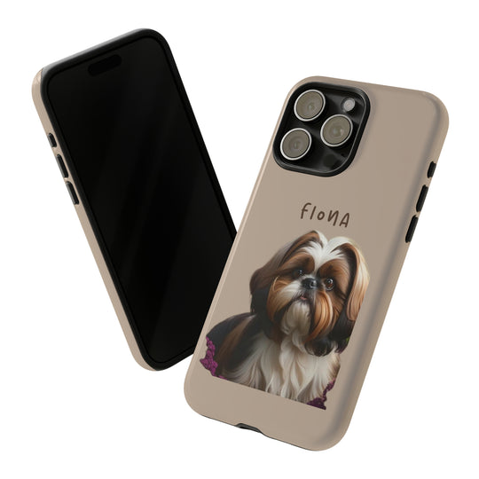 Custom Shih Tzu Pet Phone Case with Photo and Name - Dog Lover's Gift - Creative Canvas Corner