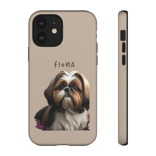 Custom Shih Tzu Pet Phone Case with Photo and Name - Dog Lover's Gift - Creative Canvas Corner