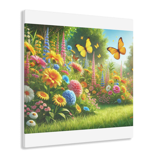 Radiant Garden and Butterflies - Acrylic Masterpiece