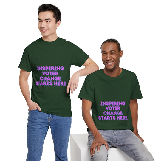 Inspiring Voter T-Shirt - Change Starts Here