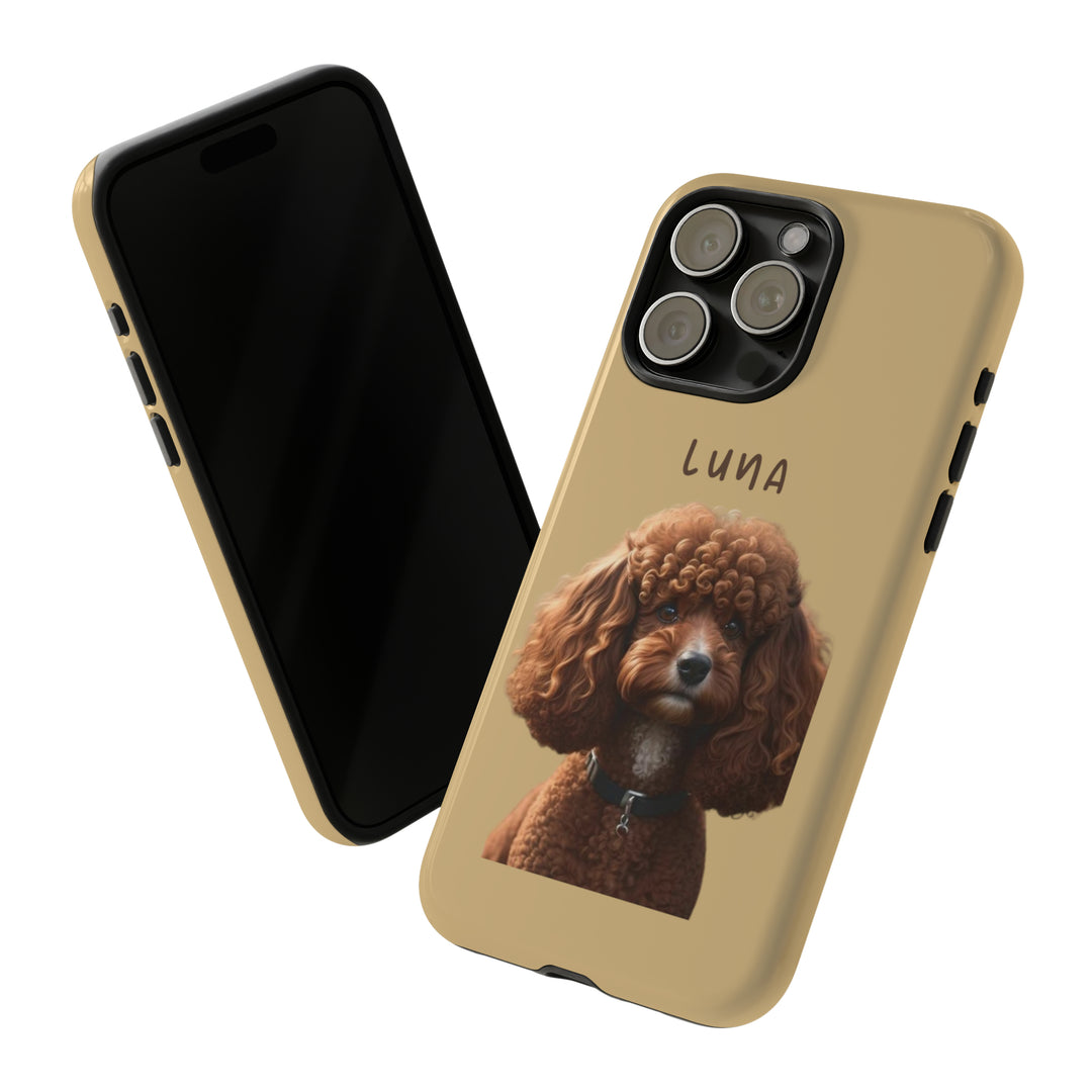 Custom Poodle Pet Phone Case with Photo and Name - Dog Lover's Choice - Creative Canvas Corner