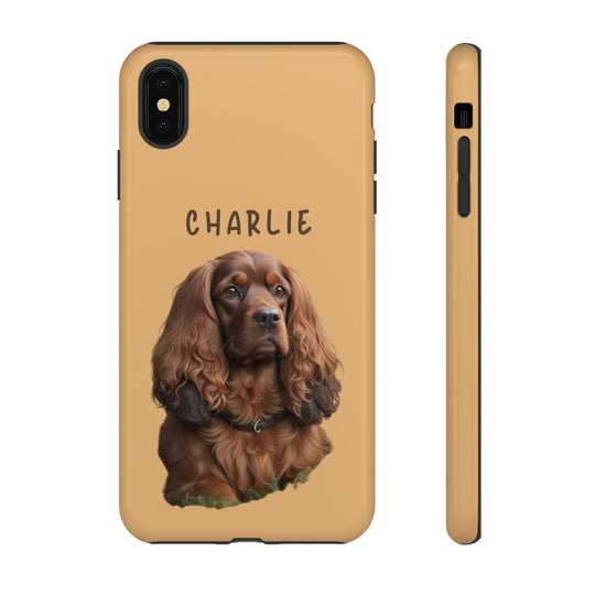 Custom Cocker Spaniel Pet Phone Case with Photo and Name - Dog Lover's Choice - Creative Canvas Corner