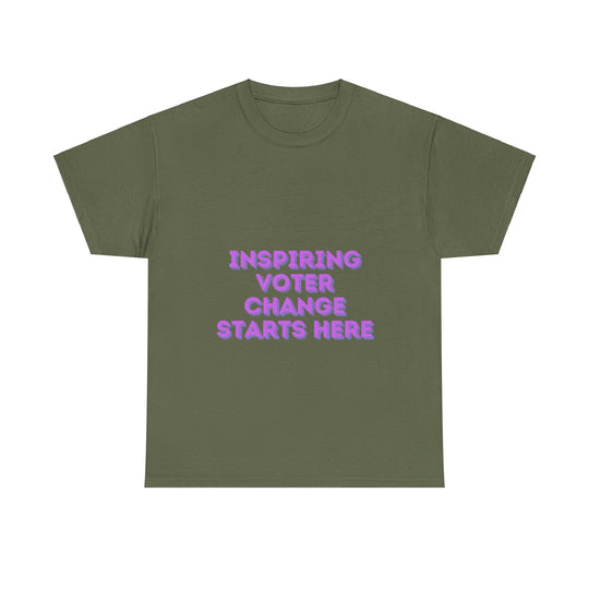 Inspiring Voter T-Shirt - Change Starts Here