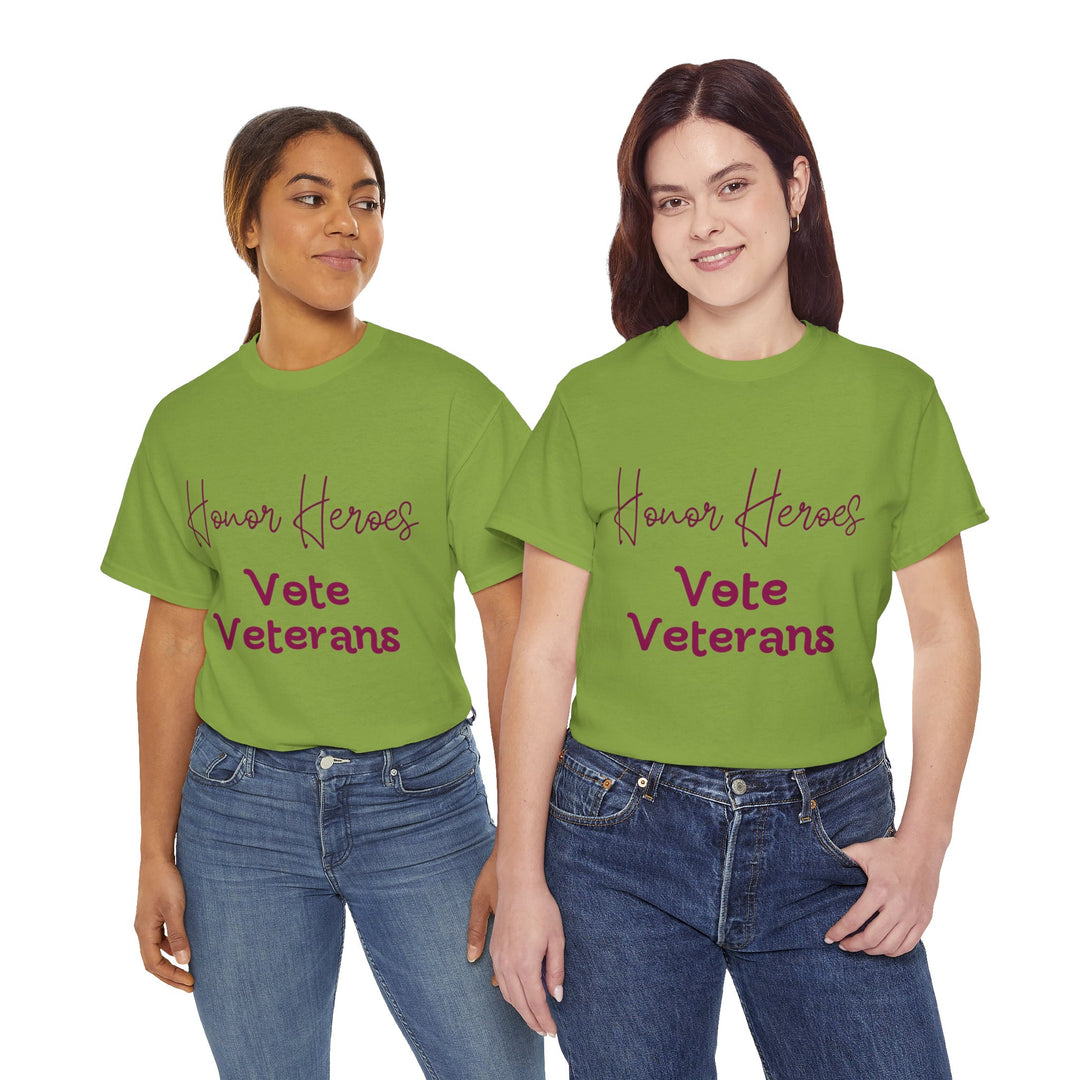 🗳️ Vote for Veterans: Honoring Our Heroes T-Shirt 🎖️ - Creative Canvas Corner