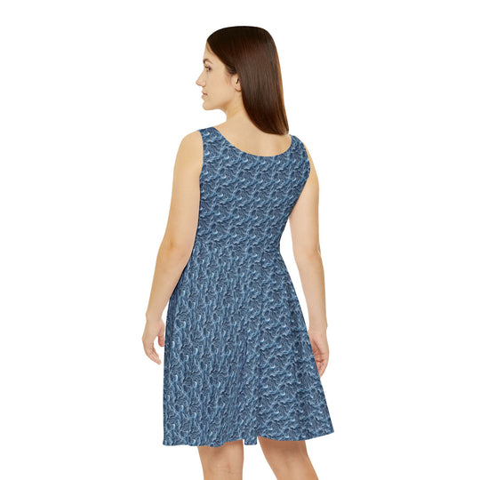 Arctic Wave Vibe Women Skater Dress - Creative Canvas Corner