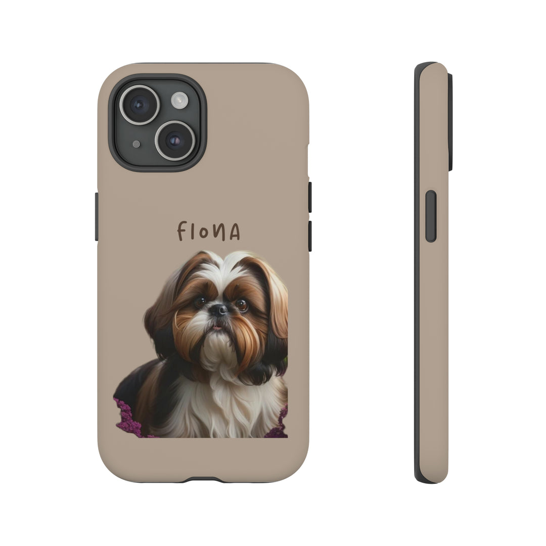 Custom Shih Tzu Pet Phone Case with Photo and Name - Dog Lover's Gift - Creative Canvas Corner