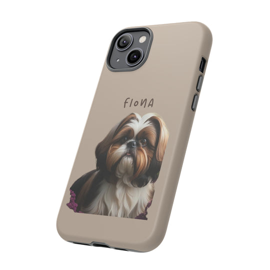 Custom Shih Tzu Pet Phone Case with Photo and Name - Dog Lover's Gift - Creative Canvas Corner