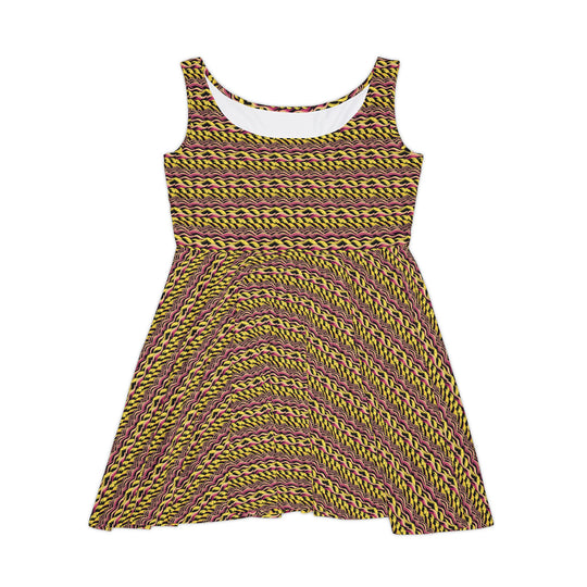 Halftone Dot Vibe Women Skater Dress