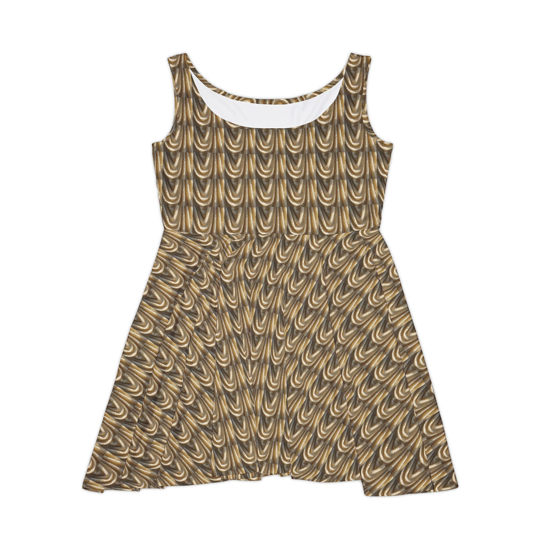 Light Yellow Eyelet Skater Dress: Sunny Textures