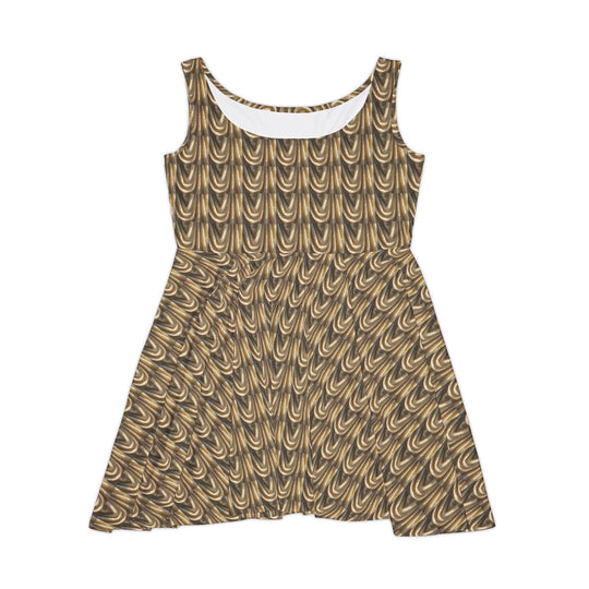 Light Yellow Eyelet Skater Dress: Sunny Textures