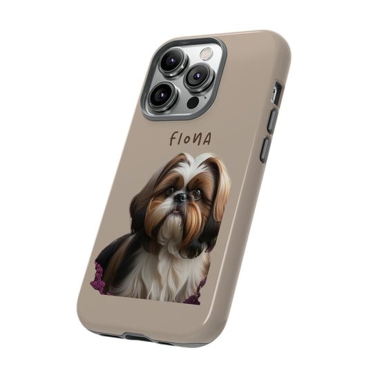 Custom Shih Tzu Pet Phone Case with Photo and Name - Dog Lover's Gift - Creative Canvas Corner