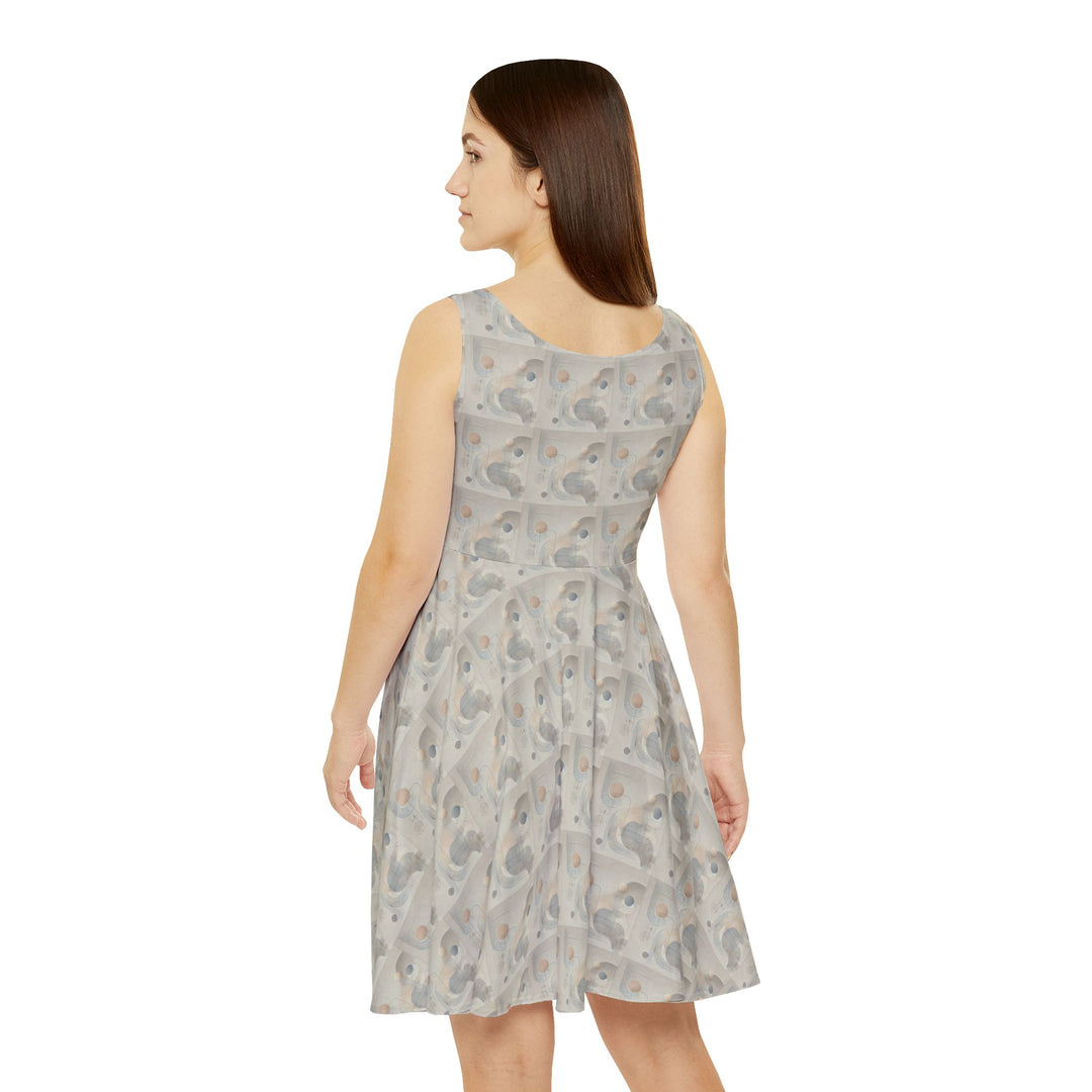 Minimalist Soft Grey Skater Dress for Everyday Elegance