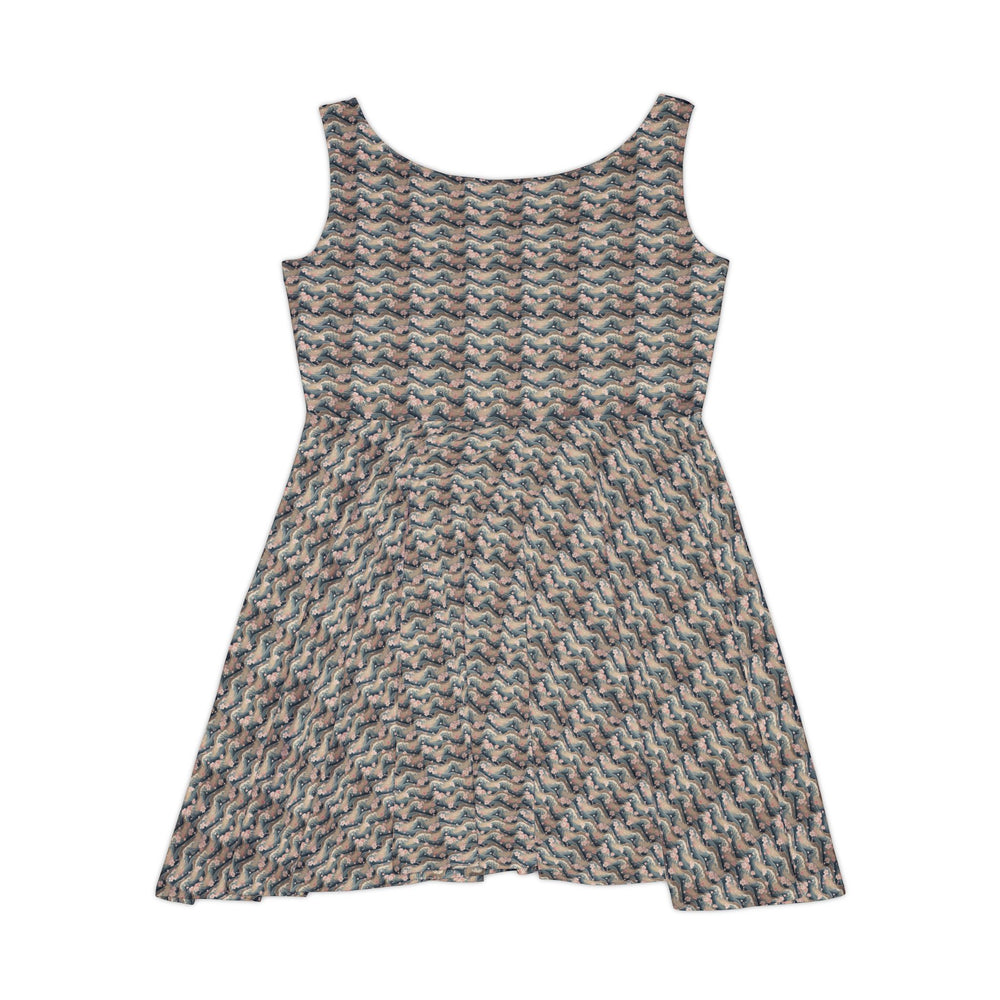Sakura Wave Vibe Women Skater Dress