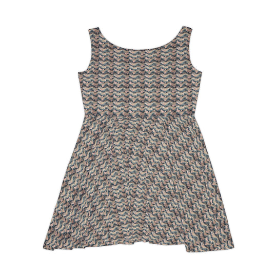 Sakura Wave Vibe Women Skater Dress